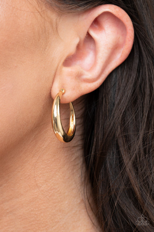 Lay It On Thick Gold Earrings (Orange 1930)