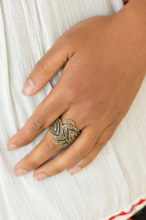 Fire and Ice Brass Ring (Orange 1264)