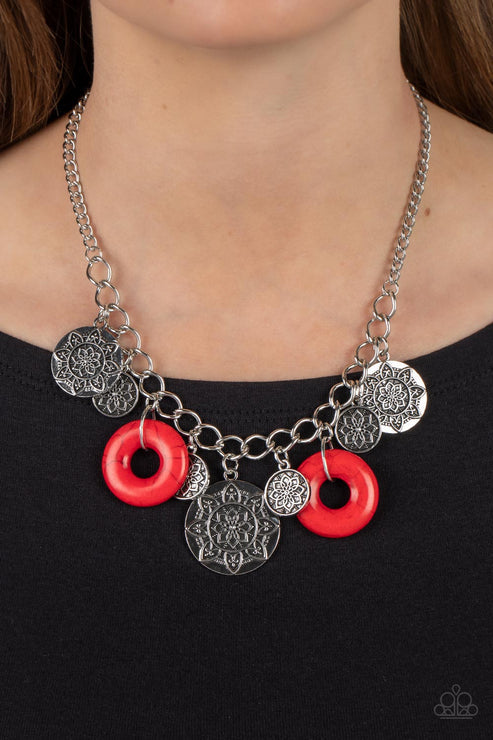 Western Zen Red Necklace (Green 56)