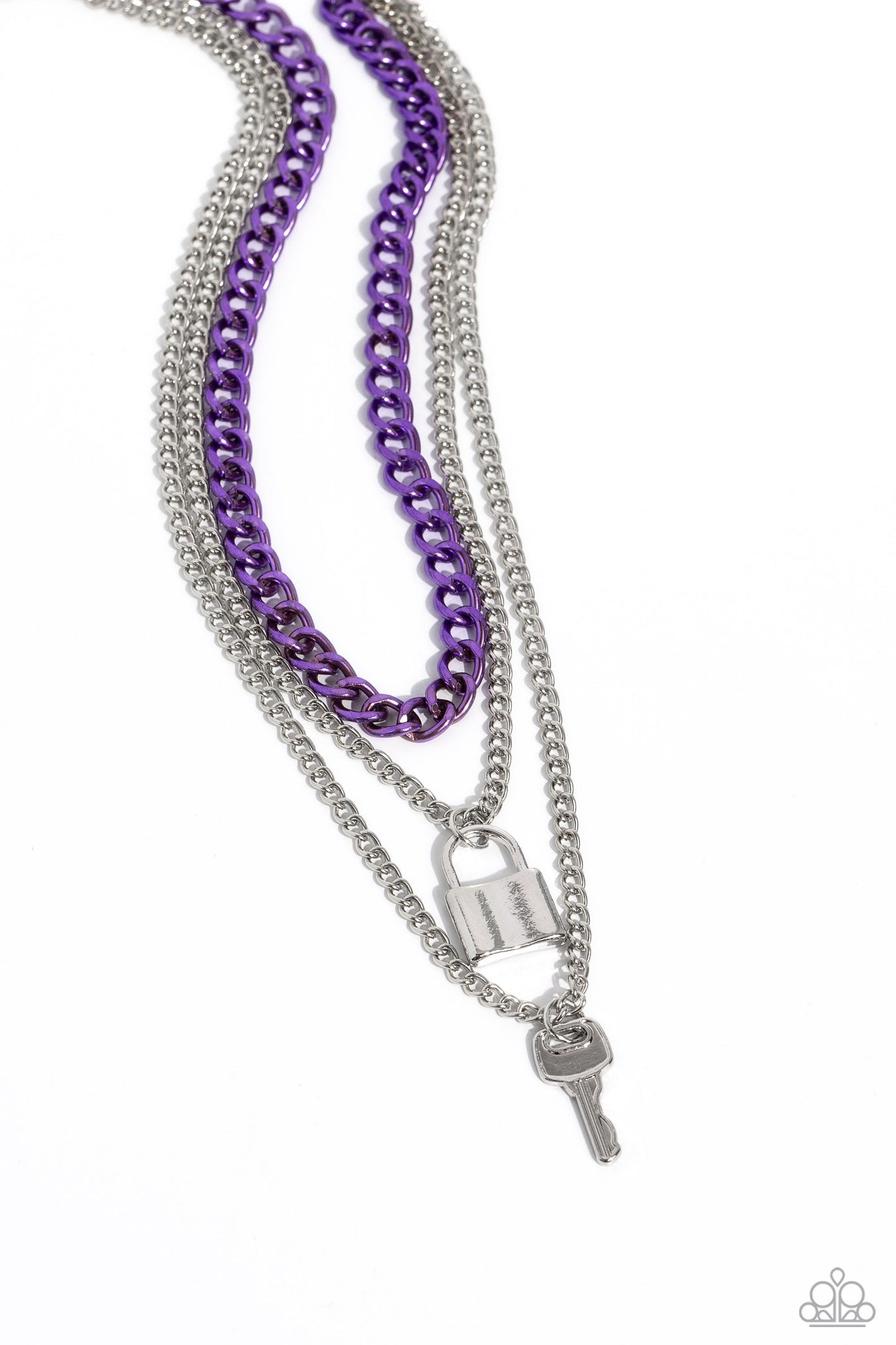 Locked Labor Purple Necklace (Orange 1847)