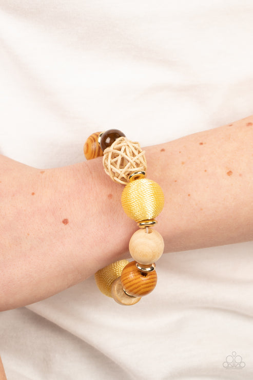 Happily Homespun Yellow Bracelet (Orange 1033)