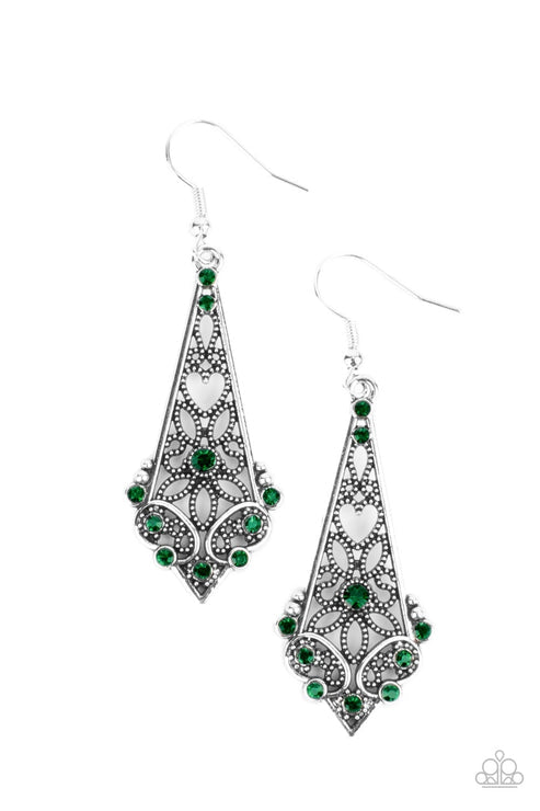 Casablanca Charisma Green Earrings (Orange 1060)