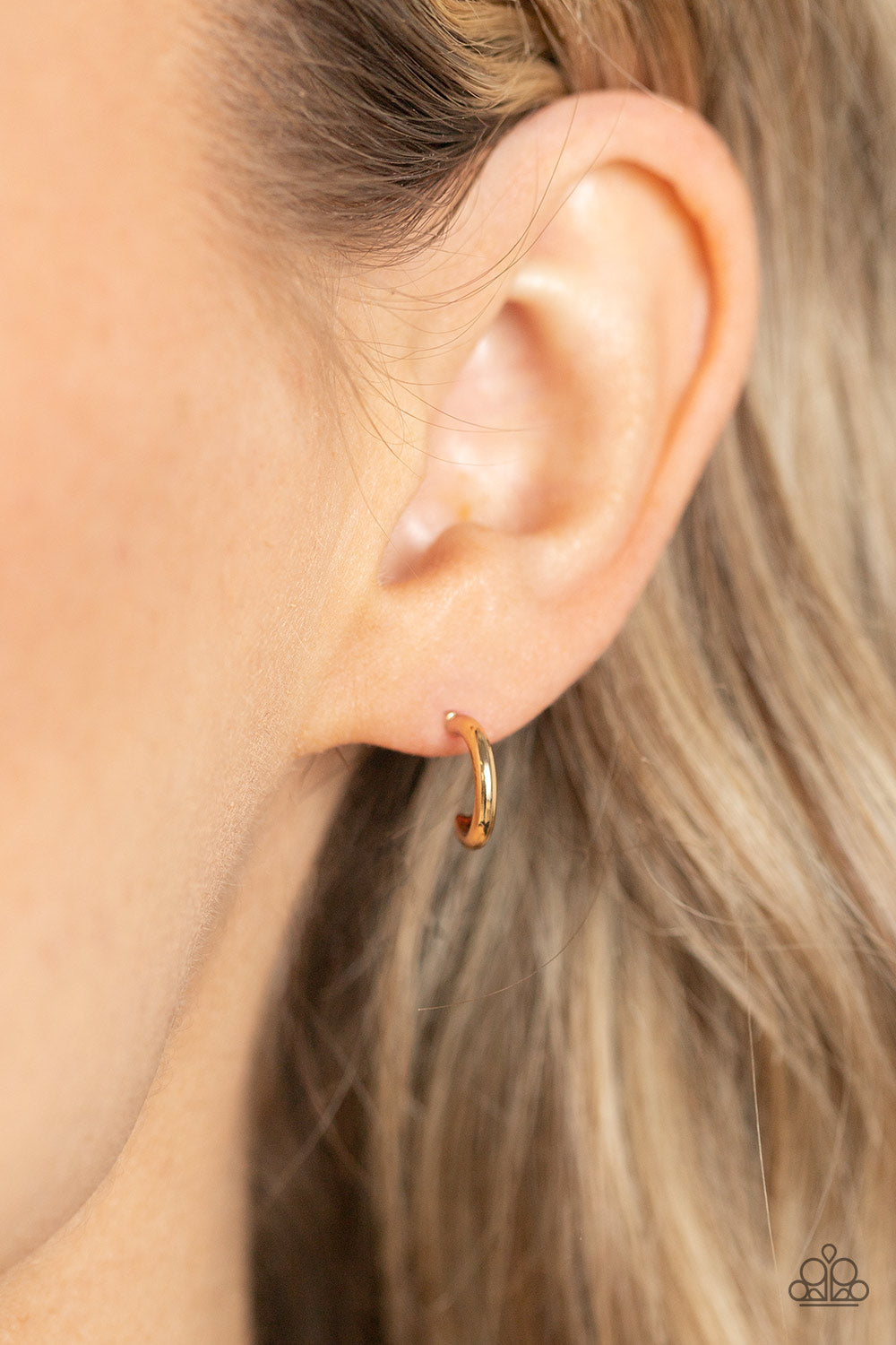 Skip the Small Talk Gold Earrings (Orange 1936)