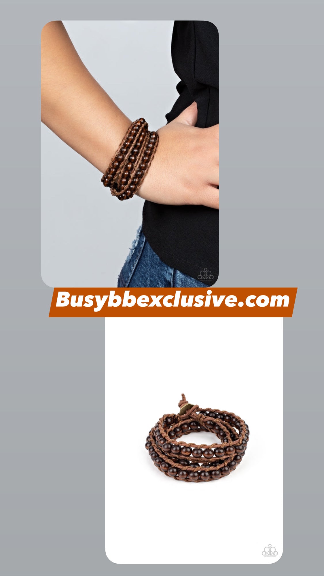 Pine Paradise Brown Bracelet (Orange 1084)