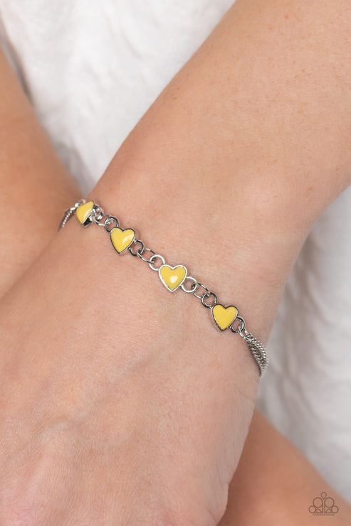 Smitten Sweethearts Yellow Bracelet (Purple 98)