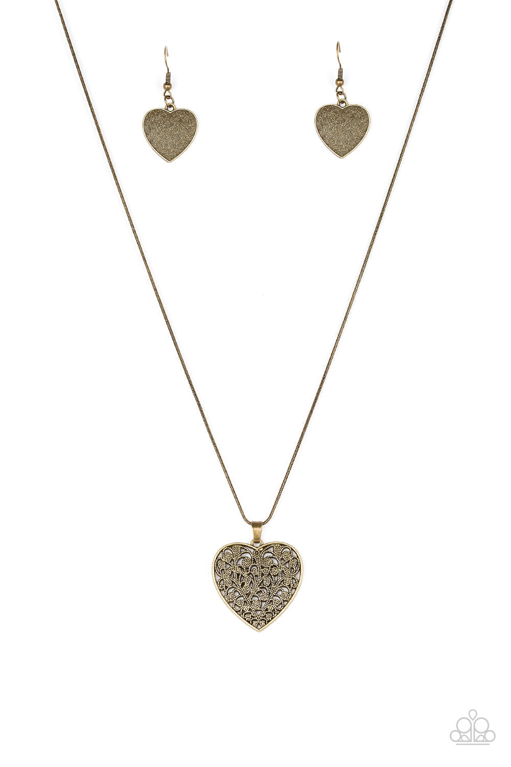 Look Into Your Heart Brass Necklace (Yellow 108)