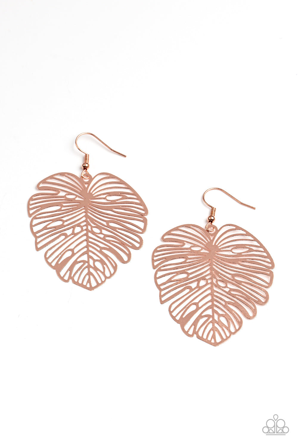 Palm Palmistry Copper Earrings (Orange 1907)