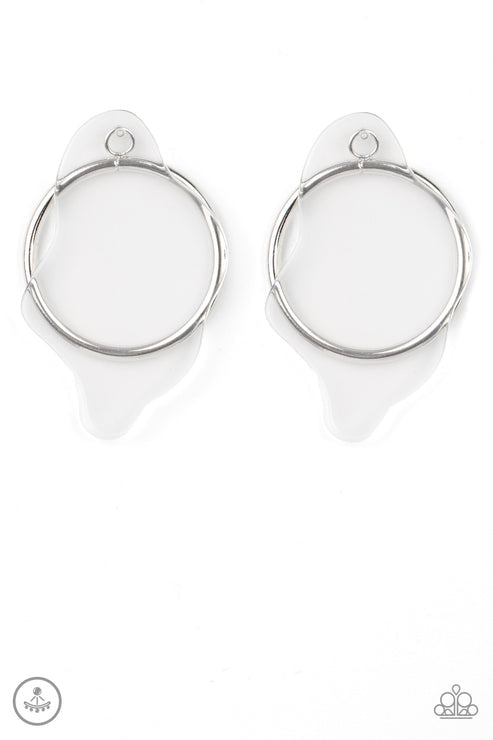 Clear The Way White Earrings (Orange 1148)