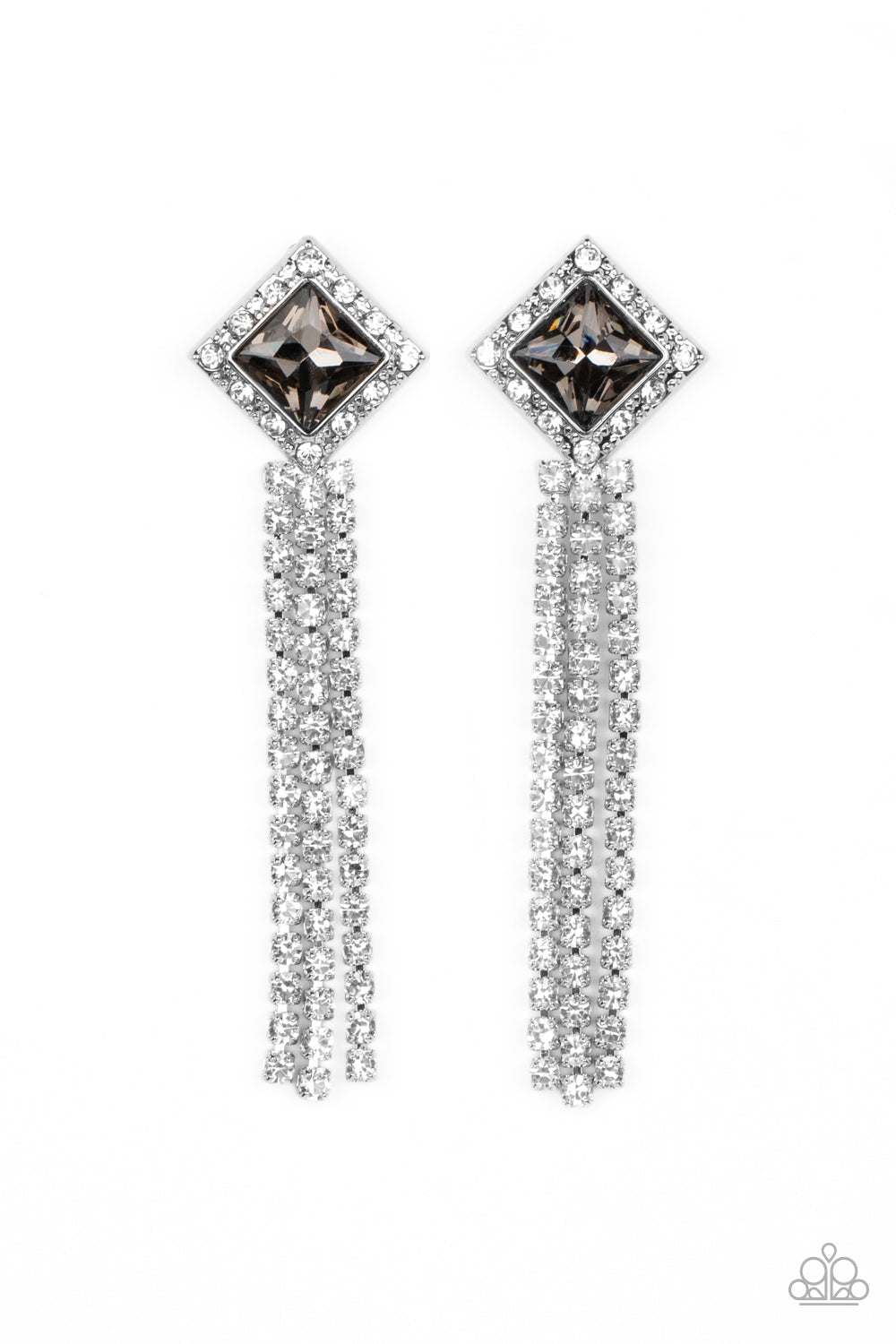 Seasonal Sparkle Silver Earrings (Orange 1566)