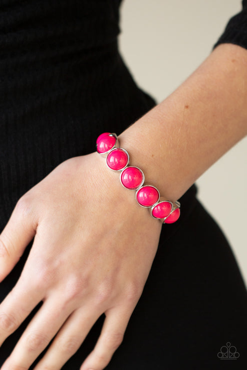 Paparazzi Accessories Pop, Drop & Roll Pink Bracelet (Purple 1014)