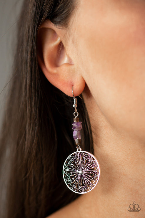 Adobe Dweller Purple Earrings (Orange 1059)