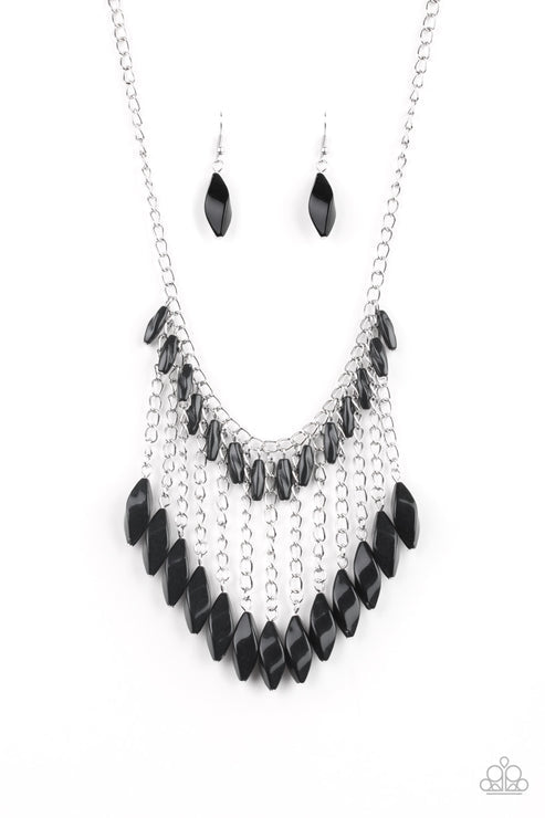 Venturous Vibes Black Necklace (Yellow 1616)