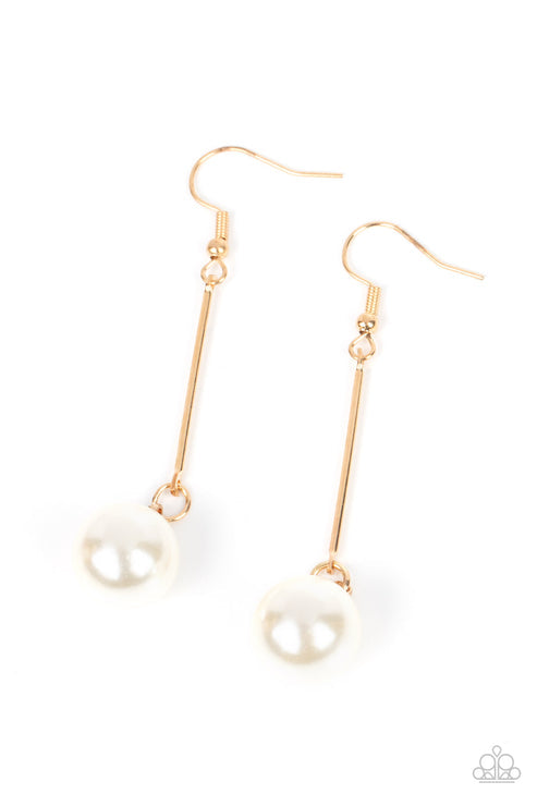 Pearl Redux Gold Earrings - (Orange 1420)