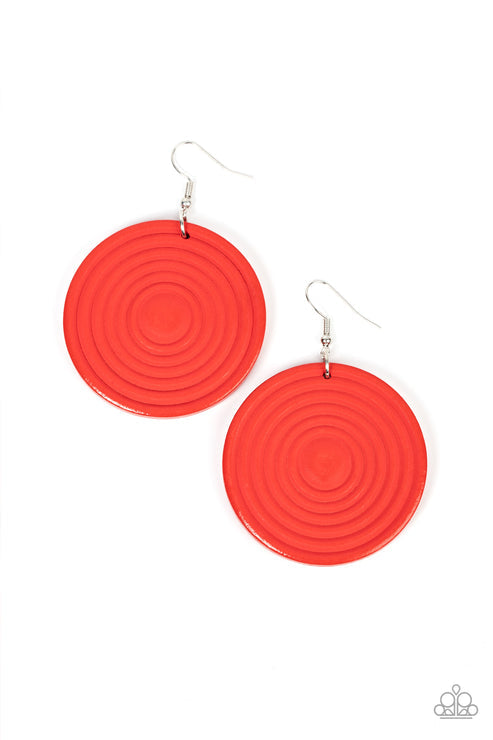 Caribbean Cymbal Red Earring (Red 99)