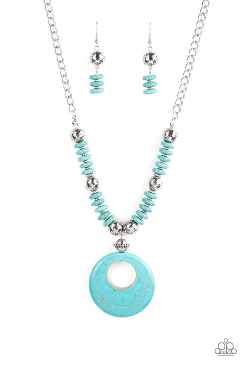 Oasis Goddess Blue Necklace (Orange 1981)