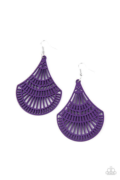 Tropical Tempest Purple Earrings (Orange 1426)