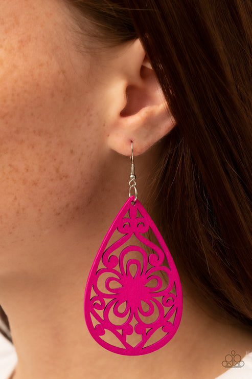 Marine Eden Pink Earrings (Orange 1565)