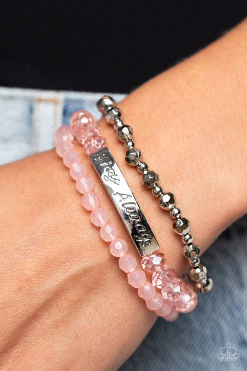 Pray Always Pink Bracelet (Orange 1119)