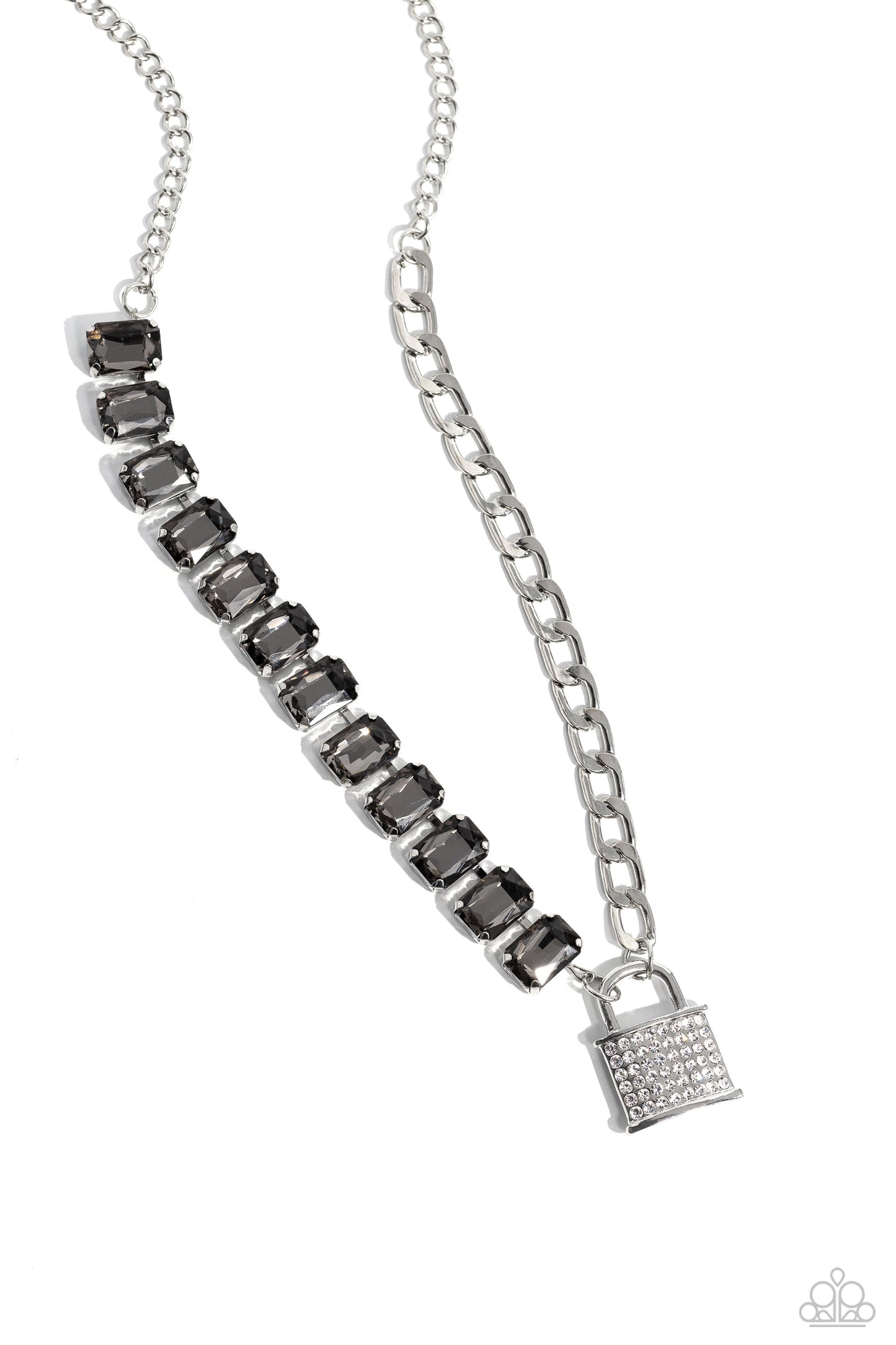 LOCK and Roll Silver Necklace (Orange 1853)