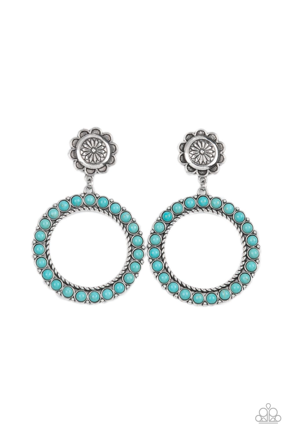 Playfully Prairie Blue Earrings (Yellow 1667)