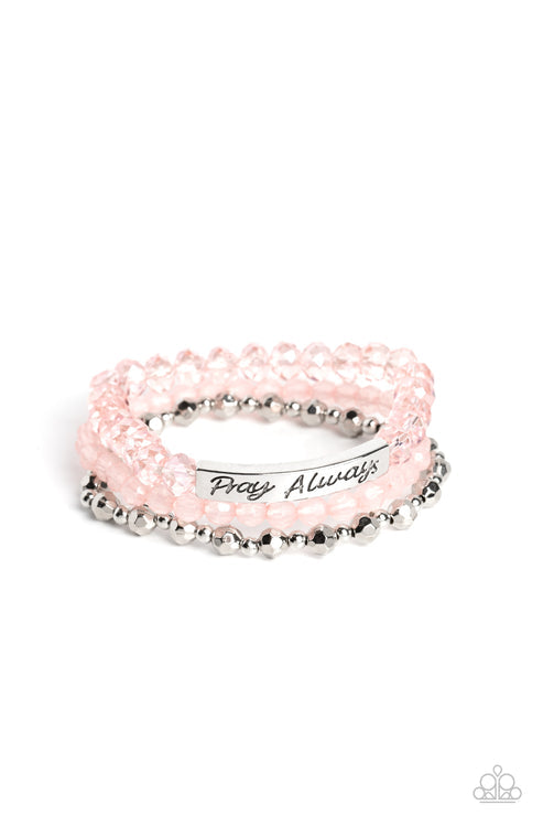 Pray Always Pink Bracelet (Orange 1119)