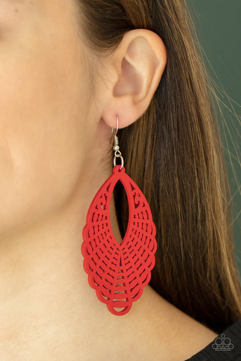 Tahiti Tankini Red Earrings (Orange 1052)