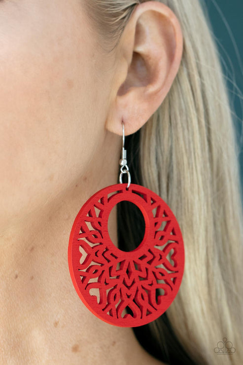 Tropical Reef Red Earrings (Orange 1053)