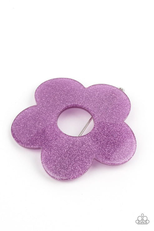 Flower Child Garden Purple Hair Clip (Orange 1387)