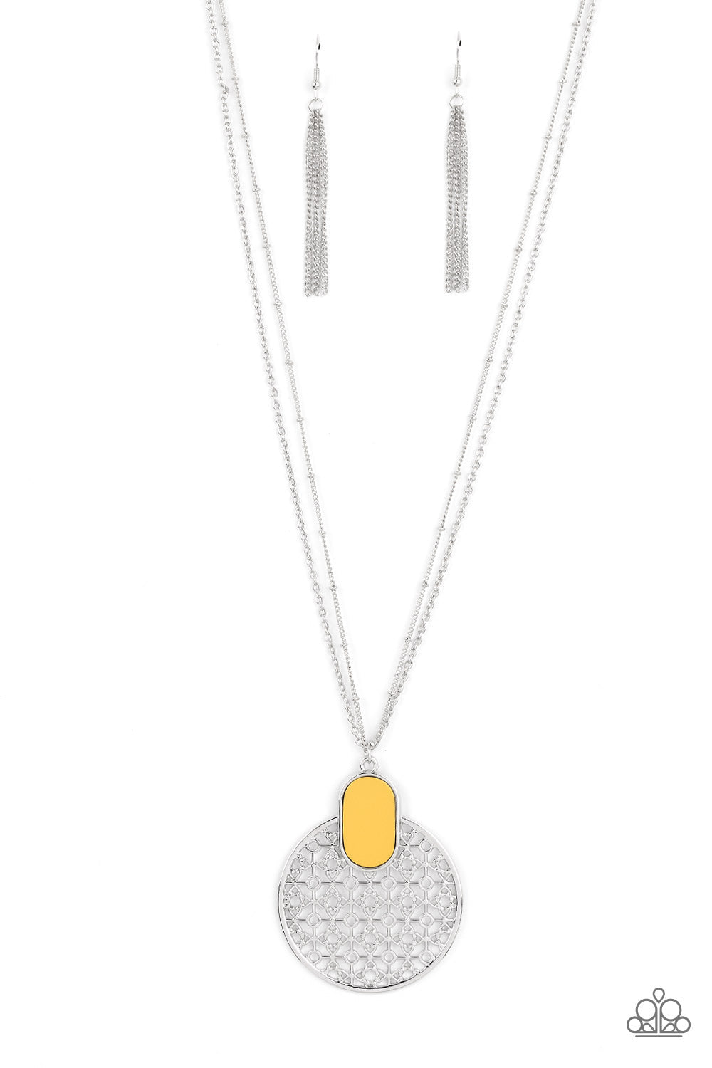 South Beach Beauty Yellow Necklace(Orange 1901)