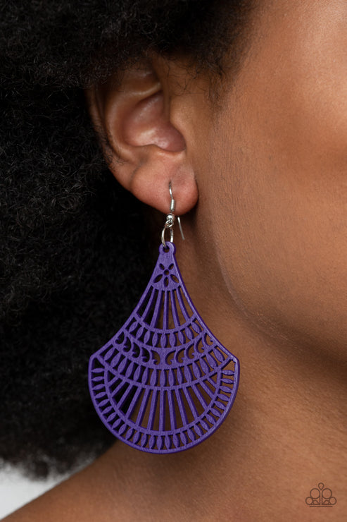 Tropical Tempest Purple Earrings (Orange 1426)