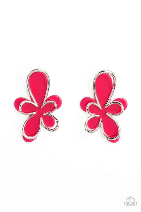 Glimmering Gardens Pink Earrings (Orange 1478)