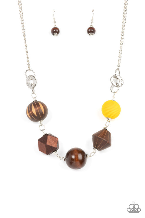 Eco Extravaganza Yellow Necklace (Yellow 94)