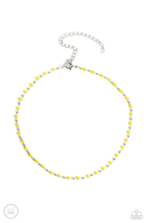 Neon Lights Yellow Necklace (Light Purple 16)