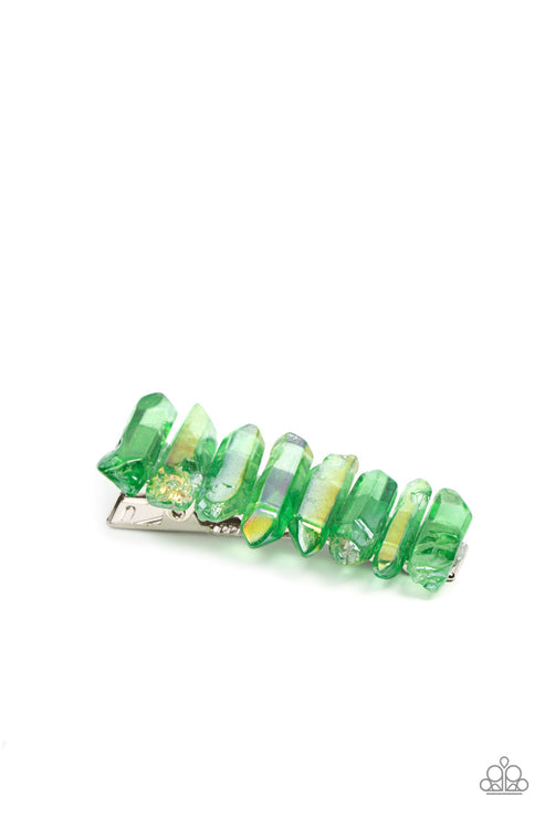 Crystal Caves Green Hair Clip (Orange 1282)