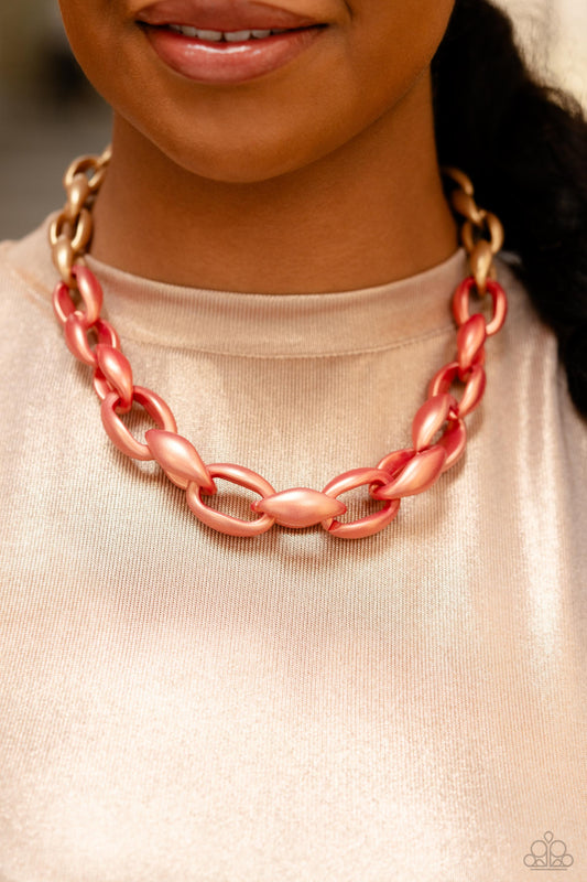 Statement Season Orange Necklace (Orange 1886)