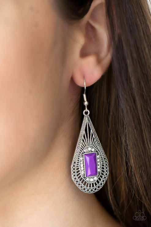 Deco Dreaming Purple Earrings (Orange 1400)