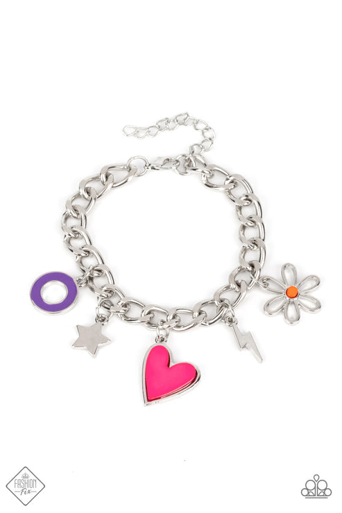 Turn Up the Charm Purple Bracelet - Fashion Fix (Orange 1135)