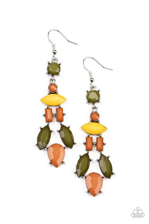 Visually Vivacious Multi Earrings (Orange 1987)