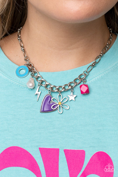 Living in CHARM-ony Purple Necklace (Orange 1375)