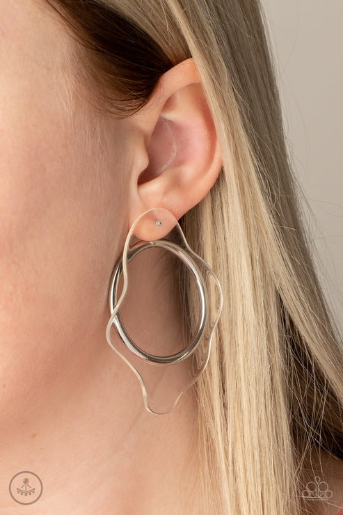 Clear The Way White Earrings (Orange 1148)