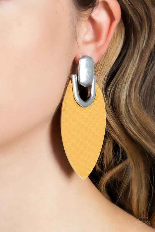 Wildly Workable Yellow Earrings (Orange 1958)