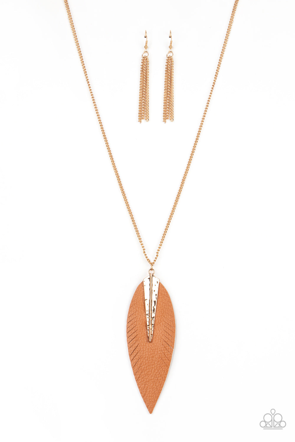 Quill Quest Gold Necklace (Orange 1953)