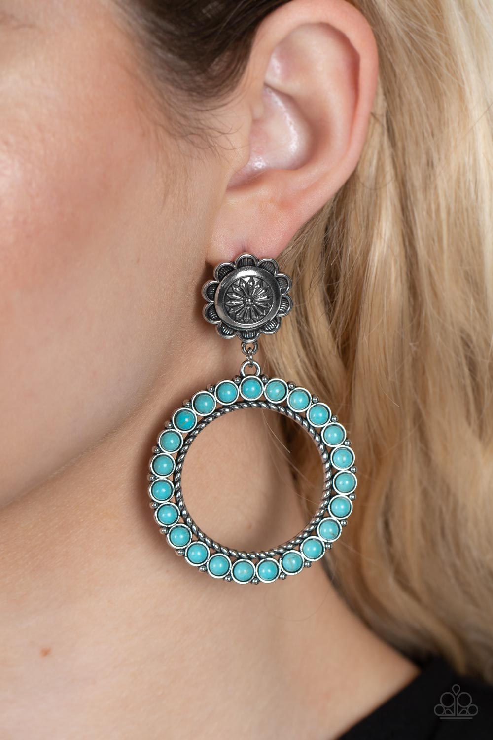 Playfully Prairie Blue Earrings (Yellow 1667)