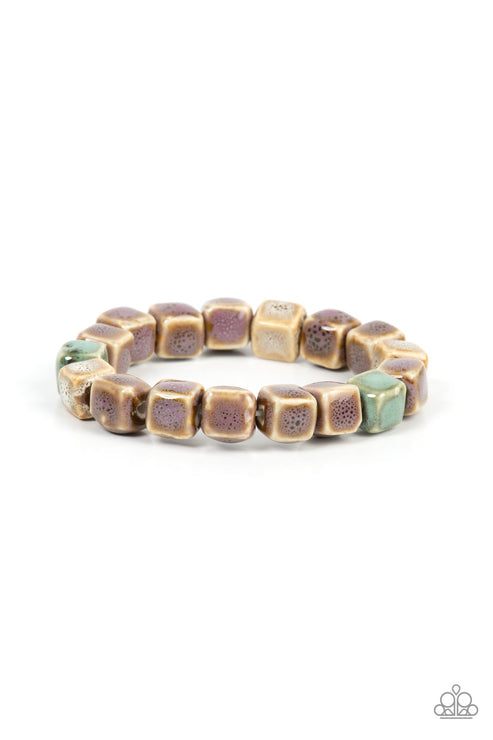 Glaze Craze Purple Bracelet (Orange 1233)