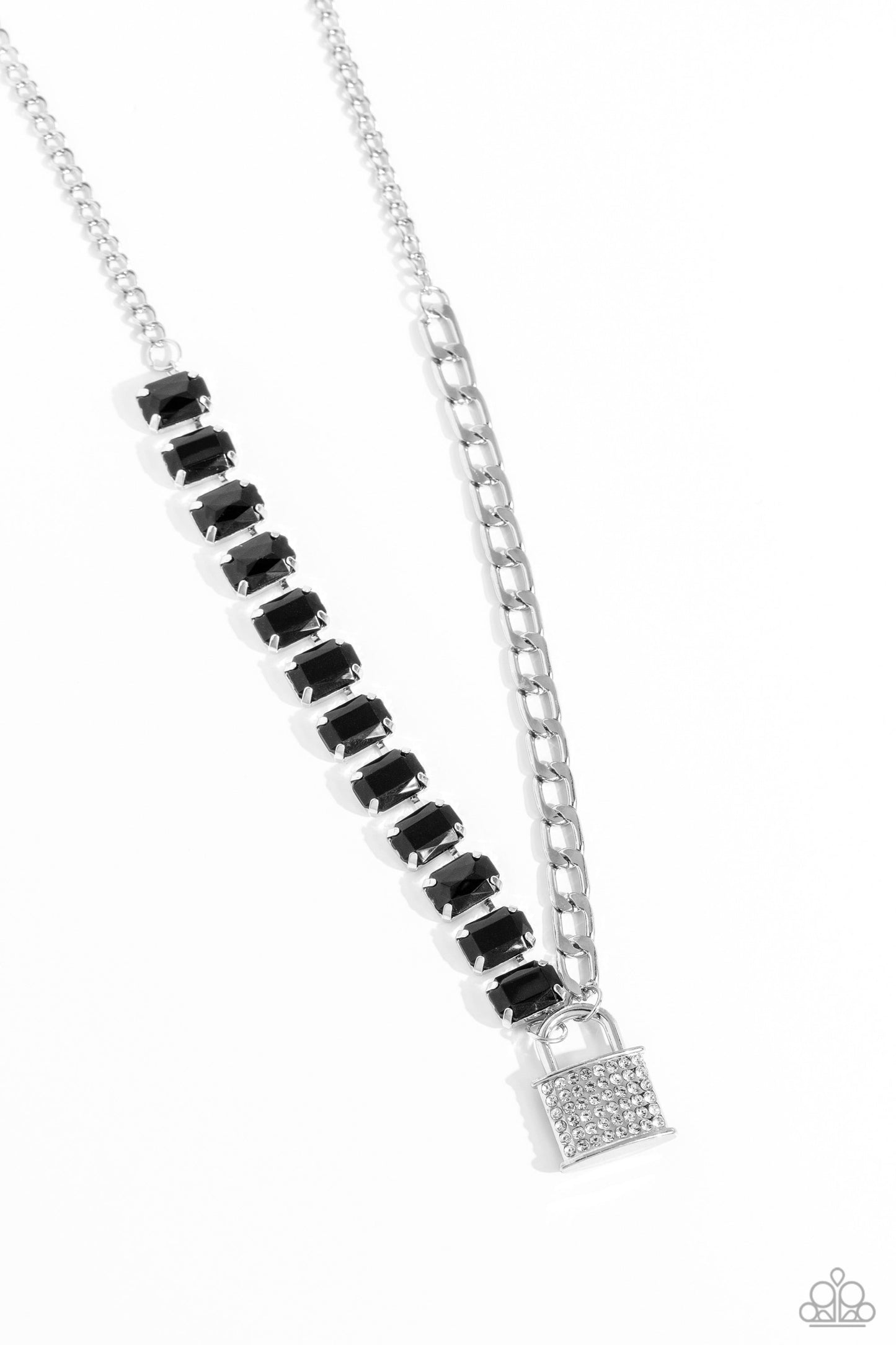 LOCK and Roll Black Necklace (Orange 1844)