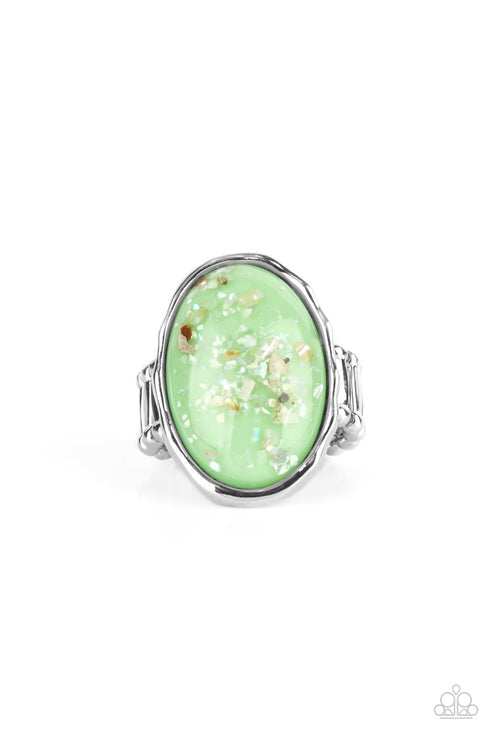 Glittery With Envy Green Ring (Orange 1369)