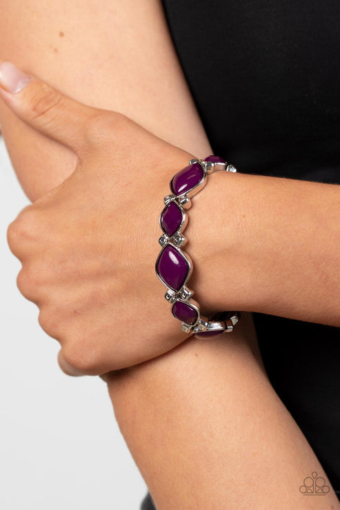 Boldly BEAD-azzled Purple Bracelet (Purple 1010)