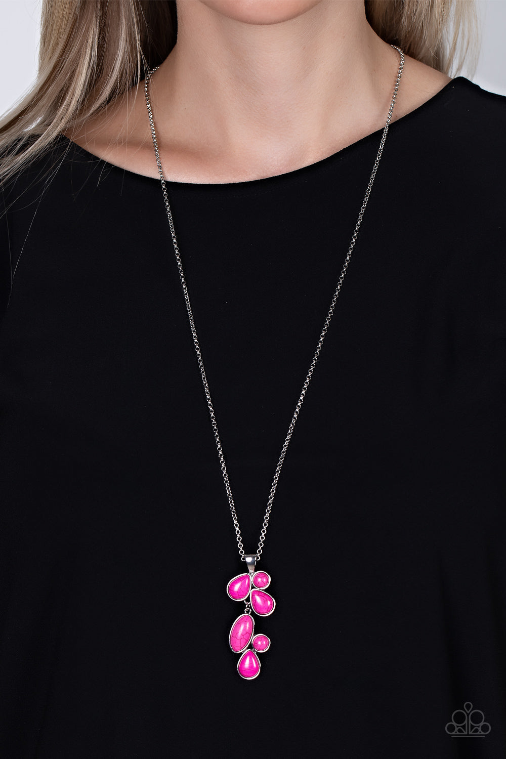 Wild Flair Bunch Pink Necklace (Orange 1914)