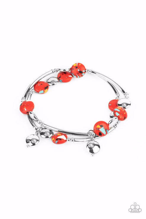 Terrazzo Territory Red Bracelet (Orange 1182)