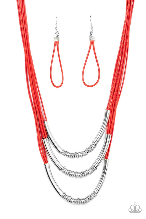 Mechanical Mania Red Necklace (Orange 1583)